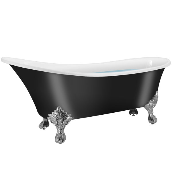 AKDY 59.8'' x 28'' Freestanding Soaking Fiberglass Bathtub & Reviews